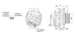 Bild von Generator 24V 100A passend für Scania Mitsubishi A4TR5692 723775/M